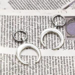 Edgy Crescent Hoop Earrings